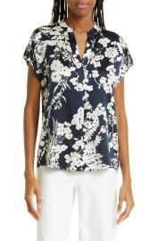 Vince Arboretum Floral Silk Top at Nordstrom