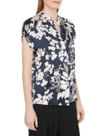 Vince Arboretum Silk Cap Sleeve Top Bloomingdales at Bloomingdales