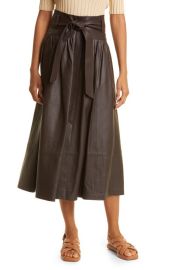 Vince Belted Leather Skirt at Nordstrom