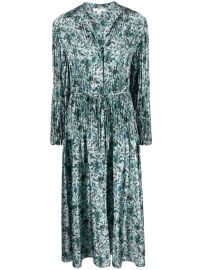 Vince Berry Blooms Pleated Shirt Dress - at Farfetch