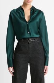 Vince Bias Silk Long Sleeve Blouse at Nordstrom