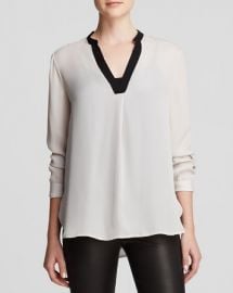 Vince Blouse - Color Block Silk at Bloomingdales