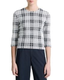 Vince Boucl Plaid Top Bloomingdales at Bloomingdales