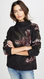 Vince Brushed Floral Funnel Neck Sweater at Shopbop