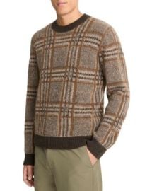 Vince Brushed Glen Plaid Crewneck Sweater Bloomingdale39s at Bloomingdales