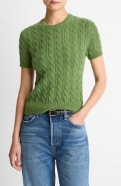 Vince Cable Short Sleeve Sweater at Nordstrom