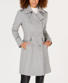 Vince Camuto  Double-Breasted Peacoat at Macys