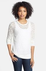 Vince Camuto Animal Burnout Crewneck Sweater at Nordstrom