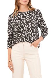 Vince Camuto Animal Print Sweater at Nordstrom