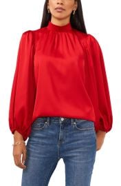 Vince Camuto Balloon Sleeve Luxe Satin Blouse at Nordstrom