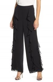 Vince Camuto Chiffon Ruffle Wide Leg Pants   Nordstrom at Nordstrom