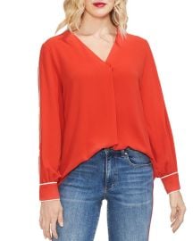 Vince Camuto Contrast Piping Blouse at Macys