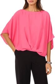 Vince Camuto Crépe de Chine Bubble Top at Nordstrom