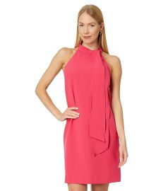 Vince Camuto Crepe Bow Neck Halter Dress com at Zappos