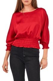 Vince Camuto Dolman Sleeve Smocked Blouse at Nordstrom