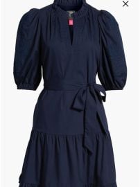 Vince Camuto Dresses Puffsleeve Navy Midi Dress With Selftie Waist Poshmark at Poshmark