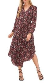 Vince Camuto Floral Long Sleeve Midi Dress at Nordstrom