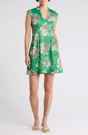 Vince Camuto Floral Scuba Knit Fit Flare Dress at Nordstrom Rack