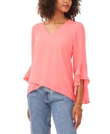 Vince Camuto Flutter-Sleeve Tunic Reviews - Tops - Women - Macys at Macys