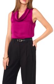 Vince Camuto Hammered Satin Sleeveless Cowl Neck Top in Wild Raspberry at Nordstrom Rack at Nordstrom Rack