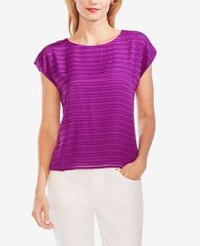 Vince Camuto Illusion-Stripe Cap-Sleeve Top   Reviews - Tops - Women - Macy s at Macys