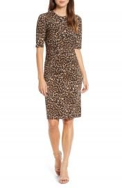 Vince Camuto Leopard Print Body-Con Dress   Nordstrom at Nordstrom