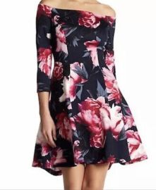 Vince Camuto Off Shoulder Floral Dress Size 12 New eBay at eBay