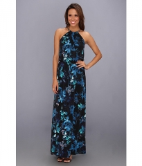 Vince Camuto Printed Halter Maxi Dress Sophia at 6pm