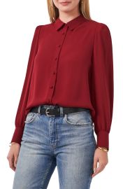 Vince Camuto Puff Sleeve Button-Up Shirt at Nordstrom