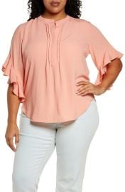 Vince Camuto Ruffle Sleeve Blouse at Nordstrom