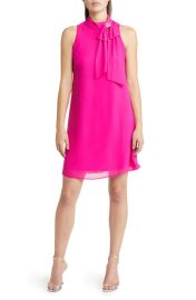 Vince Camuto Sleeveless Bow Neck Dress at Nordstrom