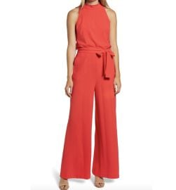 Vince Camuto Sleeveless Ruffle Neck Jumpsuit at Nordstrom