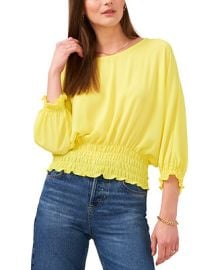 Vince Camuto Smocked-Waist Dolman-Sleeve Top  Reviews - Tops - Women - Macys at Macys