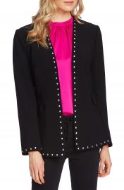 Vince Camuto Studded Stretch Crepe Jacket   Nordstrom at Nordstrom