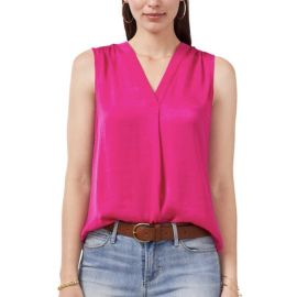Vince Camuto Tops Nwt Vince Camuto Merra Pleated Shoulder Fuchsia Pink Tank Top Poshmark at Poshmark