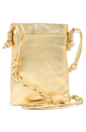 Vince Camuto Vanah Leather Crossbody Bag in Goldy Metallic Smooth Leather at Nordstrom Rack