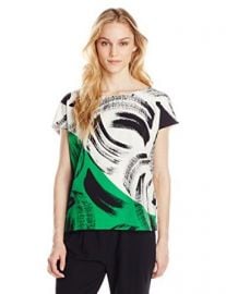 Vince Camuto Womenand39s Artful Strokes Blouse at Amazon