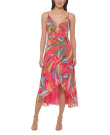 Vince Camuto Womens Chiffon Spaghetti-Strap Faux-Wrap Dress Reviews - Dresses - Women - Macys at Macys