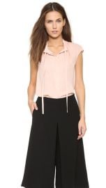 Vince Cap Sleeve Tie Blouse at Shopbop