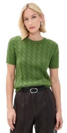 Vince Cash Blend Cable Tee Clover S at Shopbop