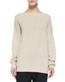 Vince Cashmere Rib-Trim Loose Sweater at Neiman Marcus