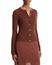 Vince Cashmere Silk Ribbed Cardigan Bloomingdales at Bloomingdales