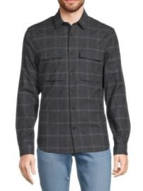 Vince Classic Fit Houndstooth Windowpane Button Down Shirt on SALE at Saks Off 5th