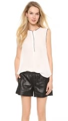 Vince Color Tipped Sleeveless Blouse at Shopbop