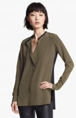 Vince Colorblock Silk Blouse at Nordstrom