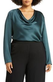 Vince Cowl Neck Silk Blouse at Nordstrom