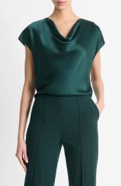 Vince Cowl Neck Silk Blouse at Nordstrom