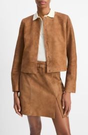 Vince Crop Suede Jacket at Nordstrom