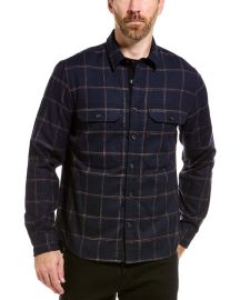 Vince Crosshatch Windowpane Wool-Blend Shirt Shop Premium Outlets at Shop Simon