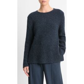 Vince Donegal Tweed Cashmere Rib Tunic Sweater at Nordstrom